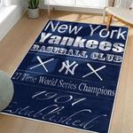 mlb new york yankees area rug non slip baseball carpet home decor gift idea for fans living room nyy104