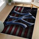 mlb new york yankees area rug non slip baseball carpet home decor gift idea for fans living room nyy116