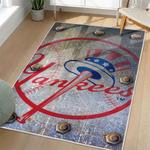 mlb new york yankees area rug non slip baseball carpet home decor gift idea for fans living room nyy12