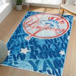mlb new york yankees area rug non slip baseball carpet home decor gift idea for fans living room nyy123