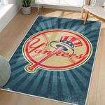 mlb new york yankees area rug non slip baseball carpet home decor gift idea for fans living room nyy133