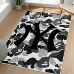 mlb new york yankees area rug non slip baseball carpet home decor gift idea for fans living room nyy139