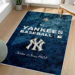 mlb new york yankees area rug non slip baseball carpet home decor gift idea for fans living room nyy147