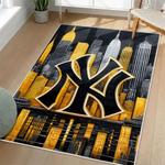 mlb new york yankees area rug non slip baseball carpet home decor gift idea for fans living room nyy151
