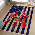 mlb new york yankees area rug non slip baseball carpet home decor gift idea for fans living room nyy22