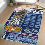 mlb new york yankees area rug non slip baseball carpet home decor gift idea for fans living room nyy24