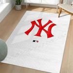 mlb new york yankees area rug non slip baseball carpet home decor gift idea for fans living room nyy27
