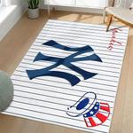 mlb new york yankees area rug non slip baseball carpet home decor gift idea for fans living room nyy33