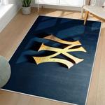 mlb new york yankees area rug non slip baseball carpet home decor gift idea for fans living room nyy4