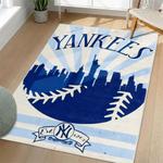 mlb new york yankees area rug non slip baseball carpet home decor gift idea for fans living room nyy41