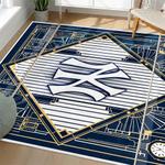 mlb new york yankees area rug non slip baseball carpet home decor gift idea for fans living room nyy47