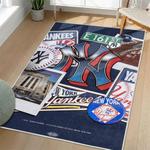 mlb new york yankees area rug non slip baseball carpet home decor gift idea for fans living room nyy76