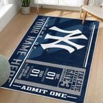 mlb new york yankees area rug non slip baseball carpet home decor gift idea for fans living room nyy85