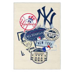 mlb new york yankees area rug non slip baseball carpet home decor gift idea for fans nyy14