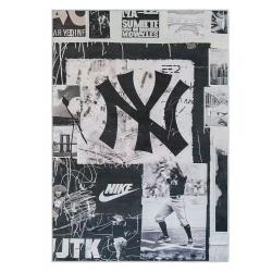 mlb new york yankees area rug non slip baseball carpet home decor gift idea for fans nyy26