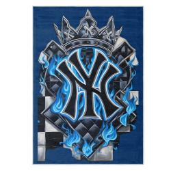 mlb new york yankees area rug non slip baseball carpet home decor gift idea for fans nyy98
