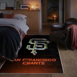 mlb san francisco giants area rug non slip baseball carpet home decor gift idea for fans bedroom sfg104