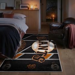 mlb san francisco giants area rug non slip baseball carpet home decor gift idea for fans bedroom sfg117
