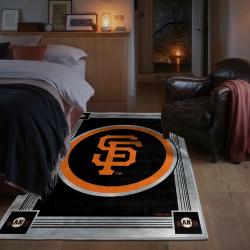 mlb san francisco giants area rug non slip baseball carpet home decor gift idea for fans bedroom sfg12