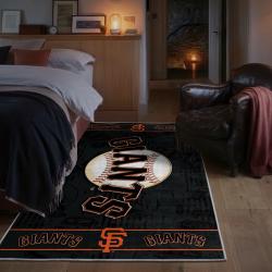 mlb san francisco giants area rug non slip baseball carpet home decor gift idea for fans bedroom sfg15