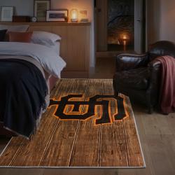 mlb san francisco giants area rug non slip baseball carpet home decor gift idea for fans bedroom sfg163