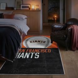 mlb san francisco giants area rug non slip baseball carpet home decor gift idea for fans bedroom sfg173