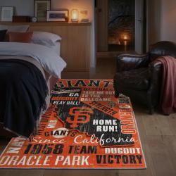 mlb san francisco giants area rug non slip baseball carpet home decor gift idea for fans bedroom sfg183