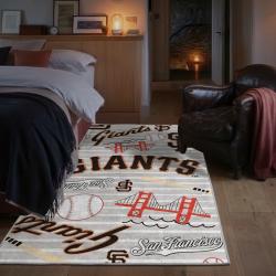 mlb san francisco giants area rug non slip baseball carpet home decor gift idea for fans bedroom sfg193