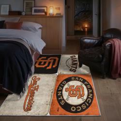 mlb san francisco giants area rug non slip baseball carpet home decor gift idea for fans bedroom sfg203