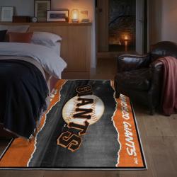 mlb san francisco giants area rug non slip baseball carpet home decor gift idea for fans bedroom sfg24