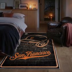 mlb san francisco giants area rug non slip baseball carpet home decor gift idea for fans bedroom sfg29