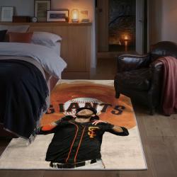 mlb san francisco giants area rug non slip baseball carpet home decor gift idea for fans bedroom sfg64