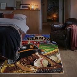 mlb san francisco giants area rug non slip baseball carpet home decor gift idea for fans bedroom sfg70