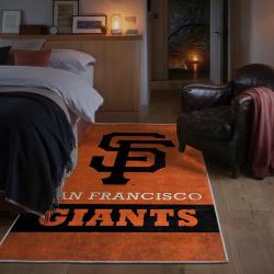 mlb san francisco giants area rug non slip baseball carpet home decor gift idea for fans bedroom sfg75