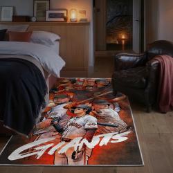 mlb san francisco giants area rug non slip baseball carpet home decor gift idea for fans bedroom sfg77