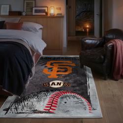 mlb san francisco giants area rug non slip baseball carpet home decor gift idea for fans bedroom sfg78