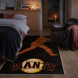 mlb san francisco giants area rug non slip baseball carpet home decor gift idea for fans bedroom sfg82
