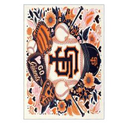 mlb san francisco giants area rug non slip baseball carpet home decor gift idea for fans sfg115