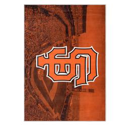 mlb san francisco giants area rug non slip baseball carpet home decor gift idea for fans sfg34