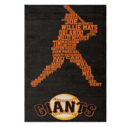 mlb san francisco giants area rug non slip baseball carpet home decor gift idea for fans sfg82