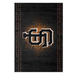 mlb san francisco giants area rug non slip baseball carpet home decor gift idea for fans sfg87