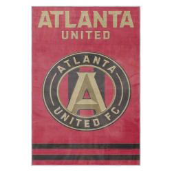 mls atlanta united fc soccer team logo sport carpet area rug home decor gift aufc102