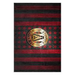mls atlanta united fc soccer team logo sport carpet area rug home decor gift aufc103