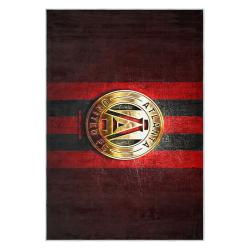 mls atlanta united fc soccer team logo sport carpet area rug home decor gift aufc104
