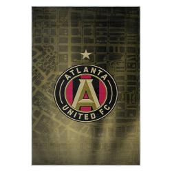 mls atlanta united fc soccer team logo sport carpet area rug home decor gift aufc107