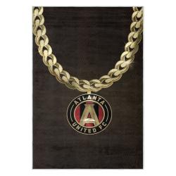 mls atlanta united fc soccer team logo sport carpet area rug home decor gift aufc20