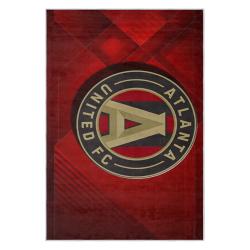 mls atlanta united fc soccer team logo sport carpet area rug home decor gift aufc39