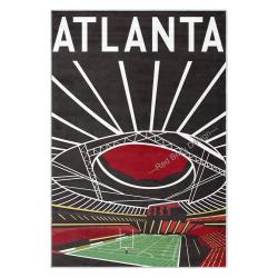 mls atlanta united fc soccer team logo sport carpet area rug home decor gift aufc44