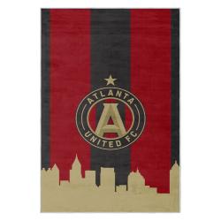 mls atlanta united fc soccer team logo sport carpet area rug home decor gift aufc48