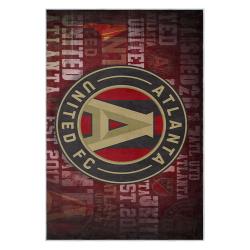 mls atlanta united fc soccer team logo sport carpet area rug home decor gift aufc60